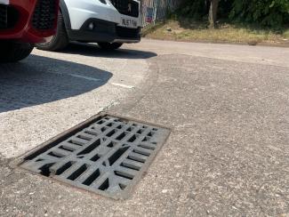 Multigrate installed in a car park