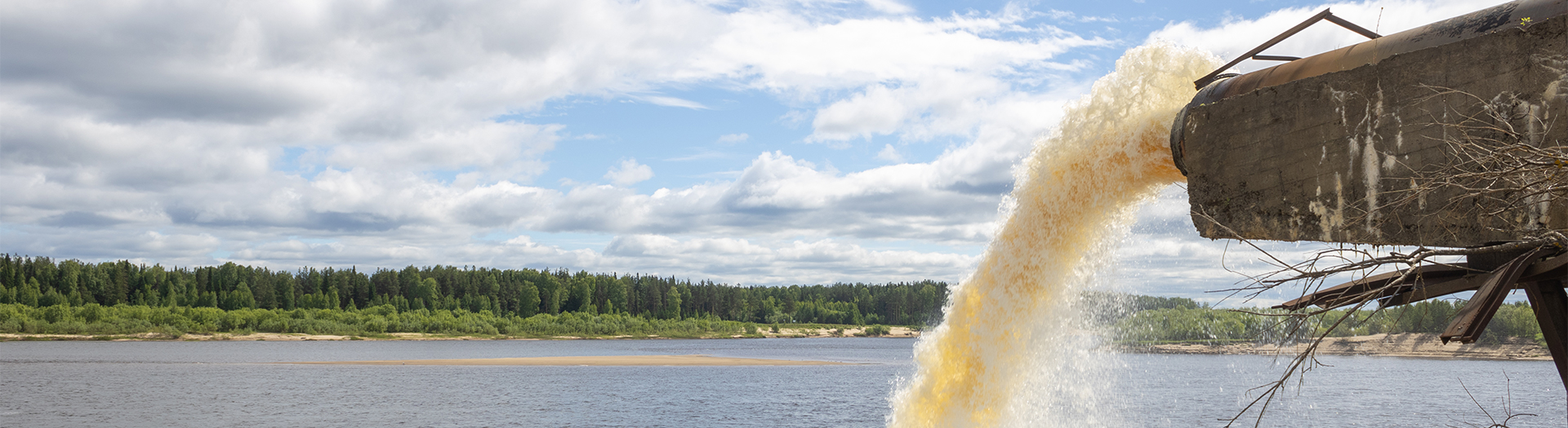 Raw sewage being released into the sea