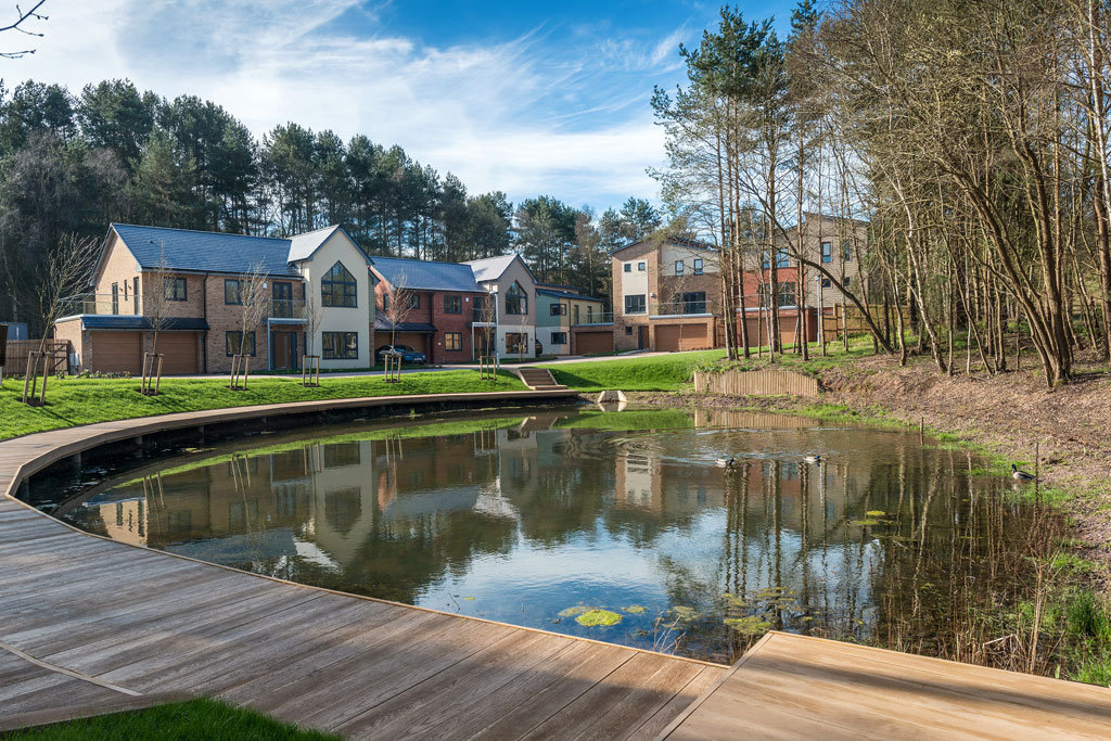 Fallow Park completed ornamental pond