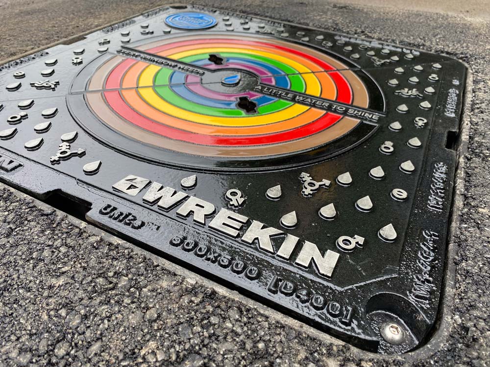 Wrekin and Thames bespoke Unite ductile iron manhole cover 