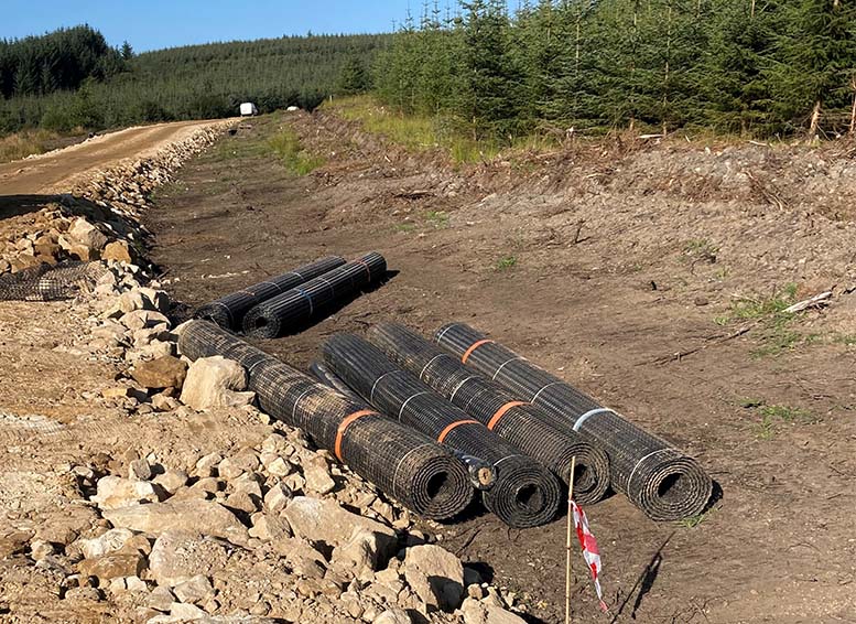 Longhill burn road being built