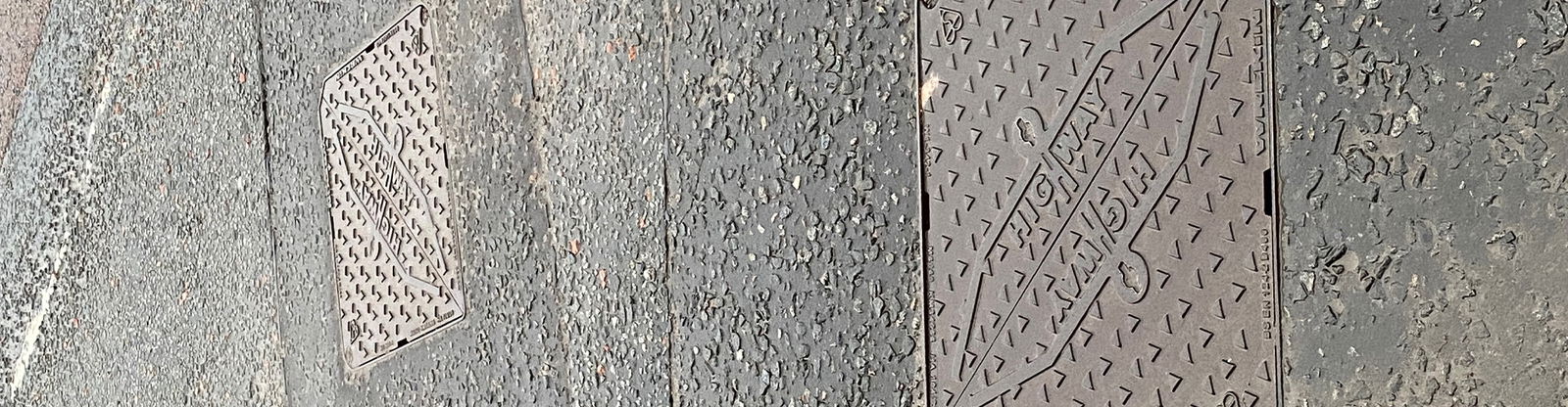 Wrekin Highway manhole covers installed in road