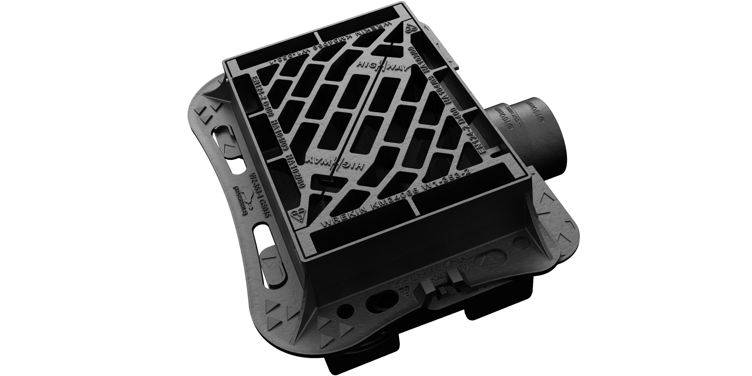 The Gully Grating fitment is fully supported around the whole of its frame flange.