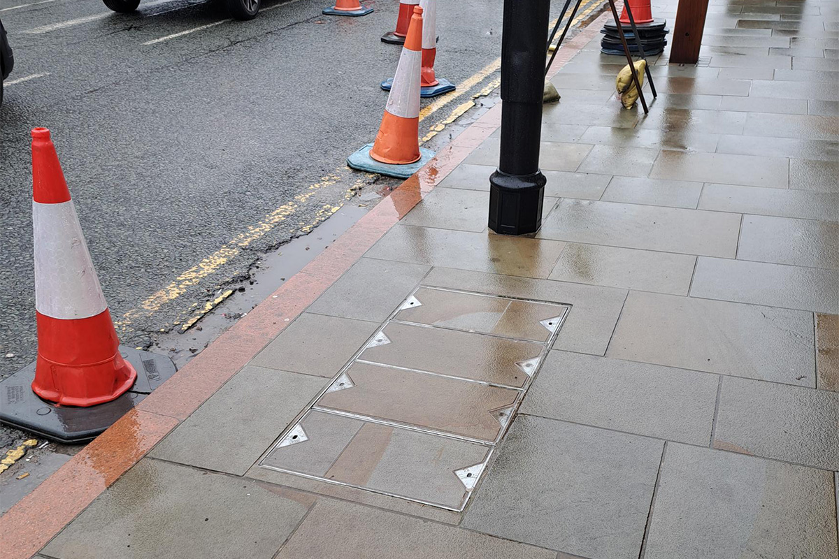 Brierley Hill High Street in Dudley Access Covers