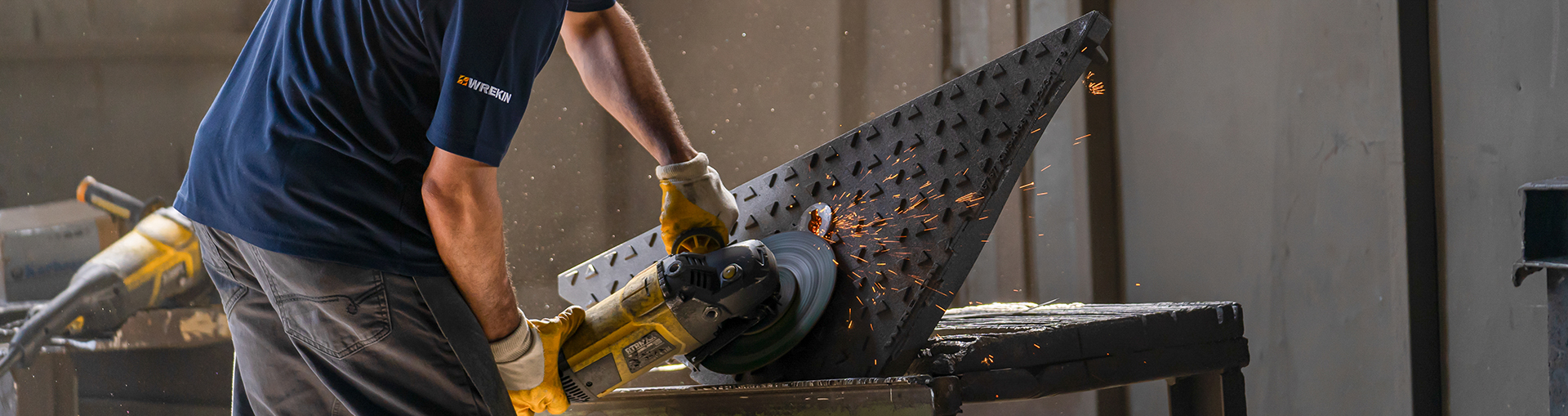 A ductile iron manhole cover during manufacture