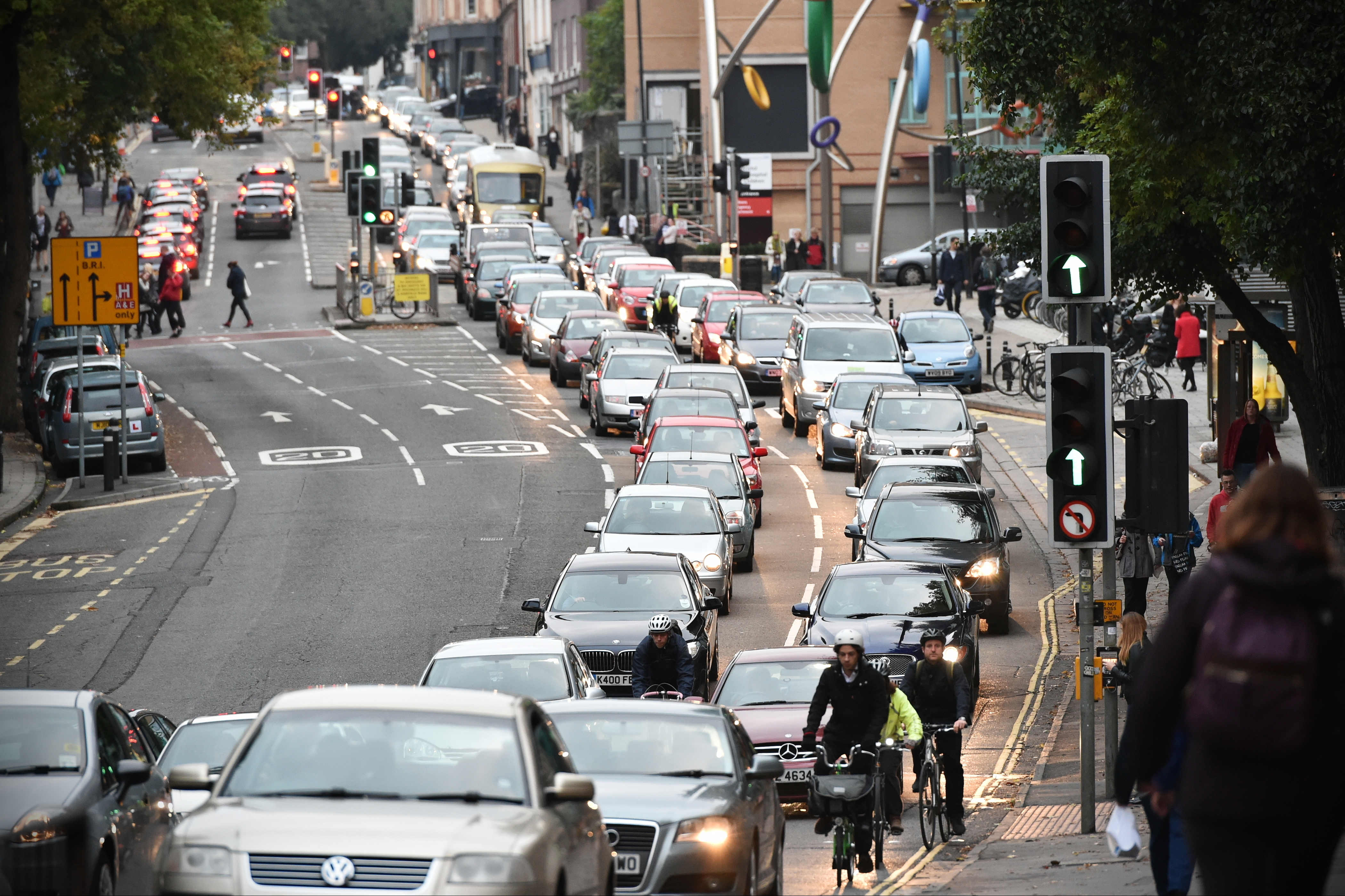 Busy local road