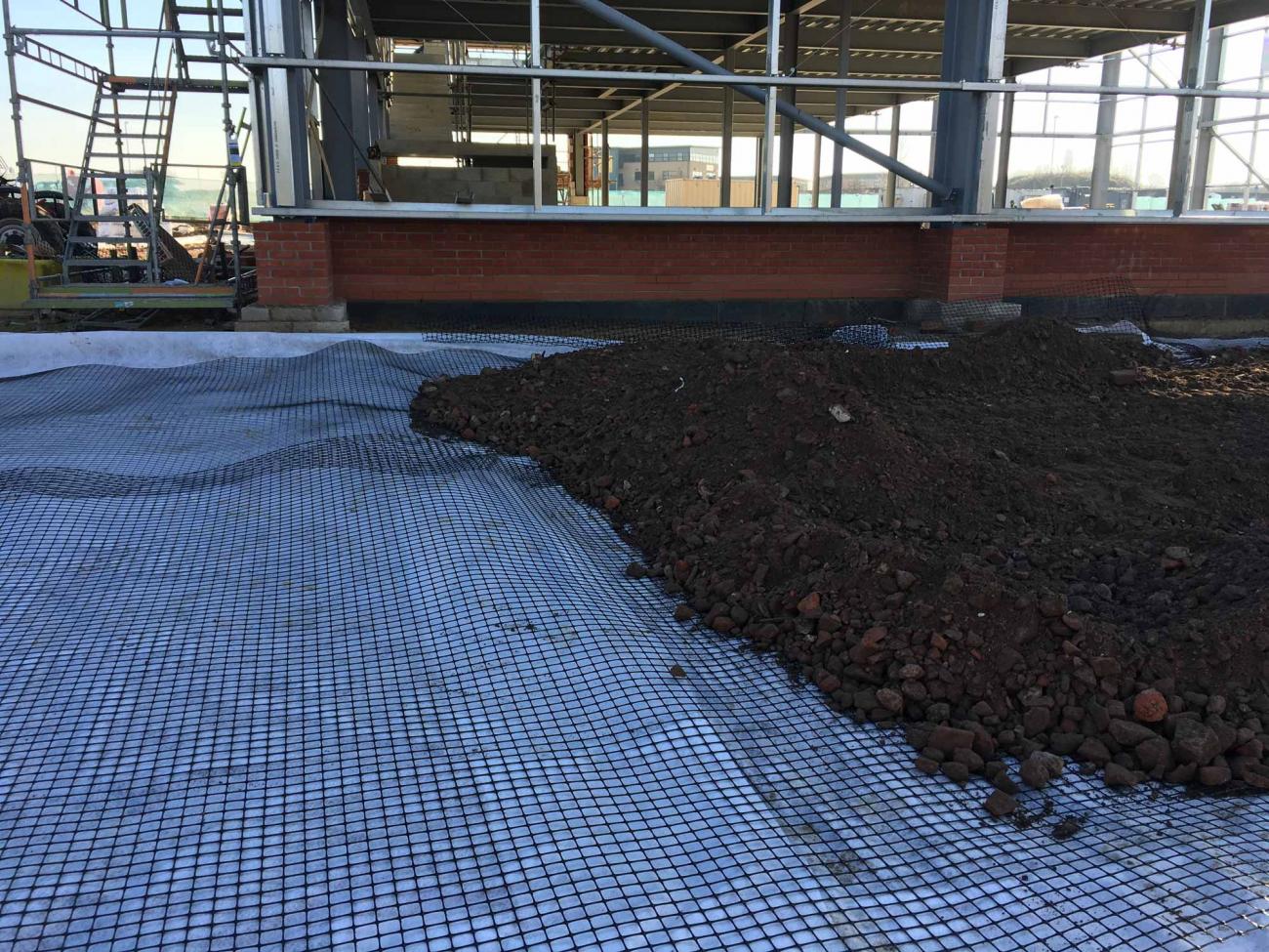 Code Fitness geogrid installation