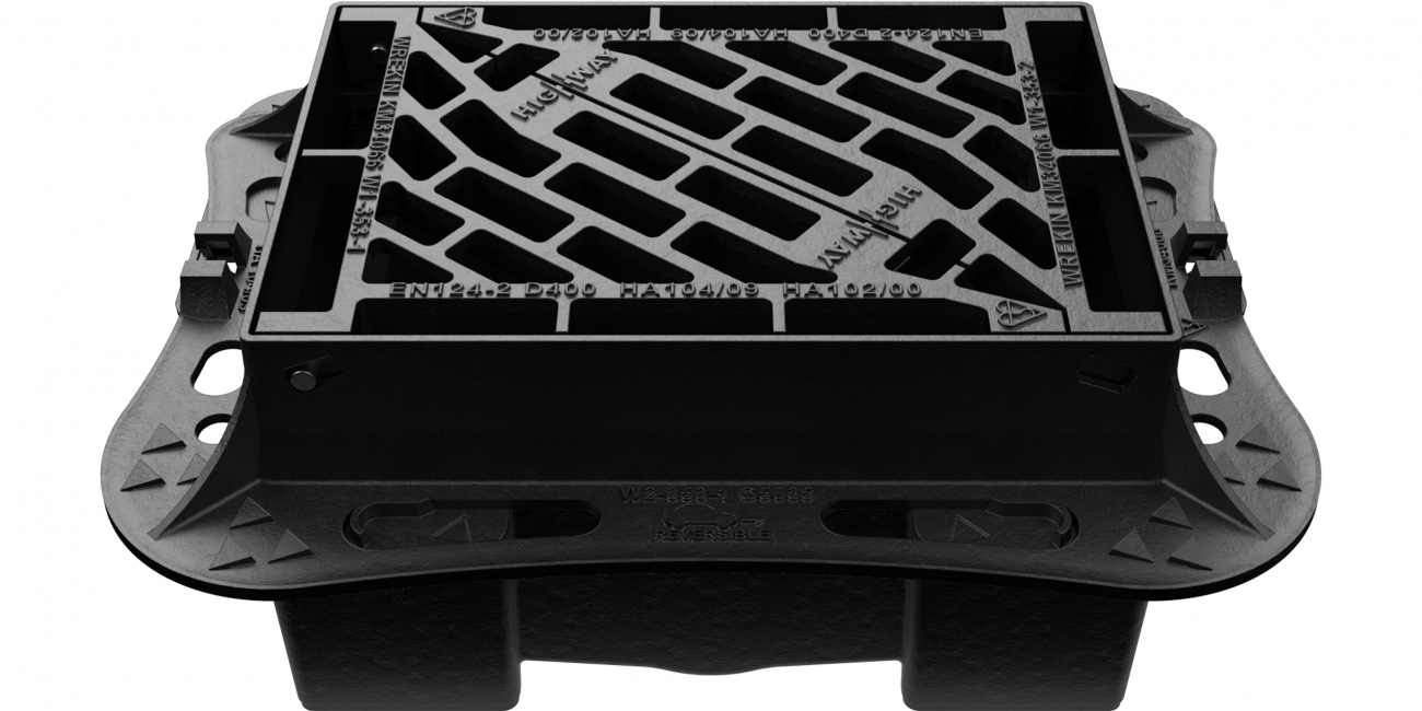 Ideal placement of the Gully Grating is afforded by the Gully Chute’s long pipe spigot(s) and absence of lateral restraints.