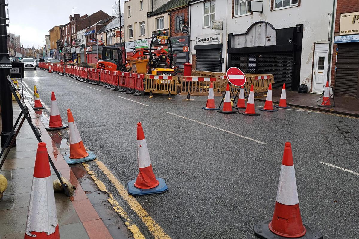 Brierley Hill High Street in Dudley Access Covers