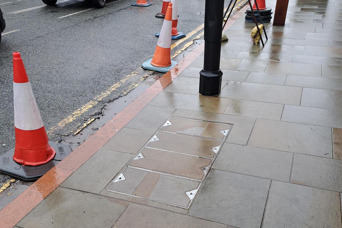 Brierley Hill High Street in Dudley Access Covers