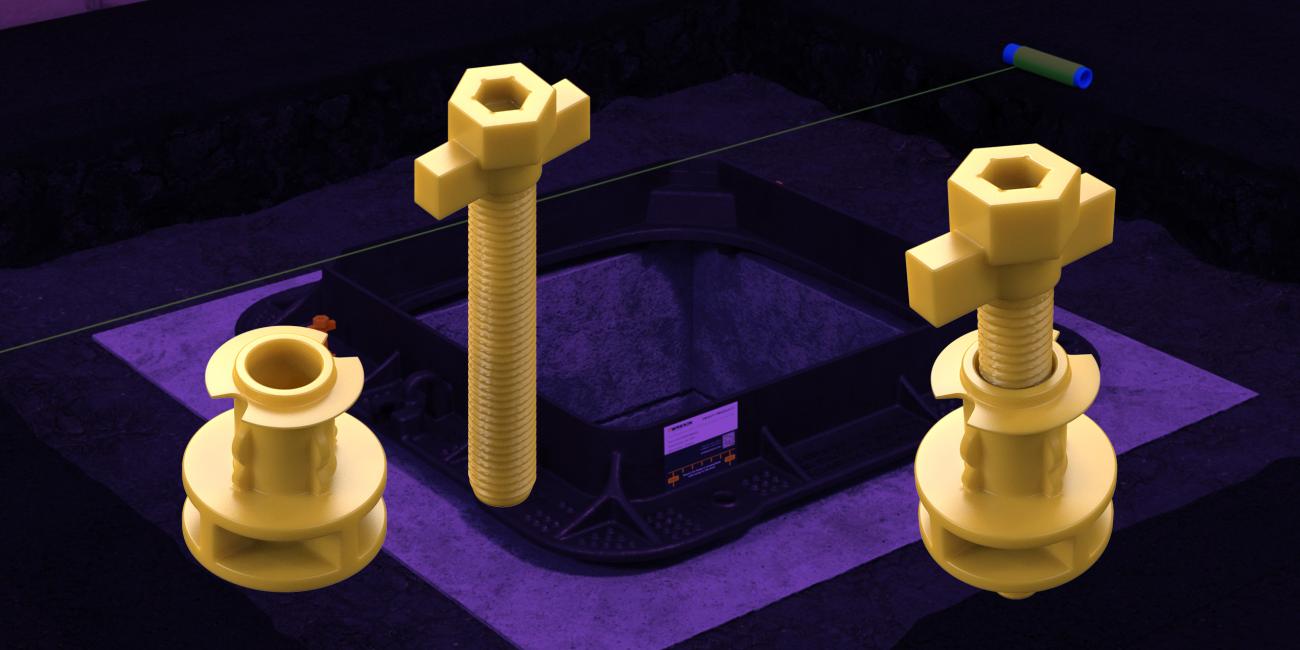 ScrewLift base unit and screw suitable for Allen keys and spanners