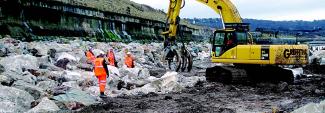 Old Colwyn embankment repairs