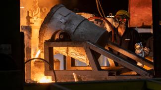 At work in the Wrekin foundry