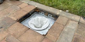 Armadillo SiltShield installed with gully grate removed