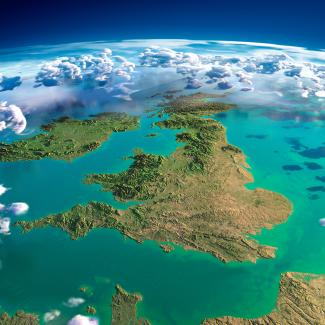 United Kingdom viewed from space