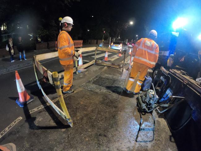 Abbery Road manhole cover installation