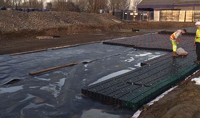 LLDPE Being installed