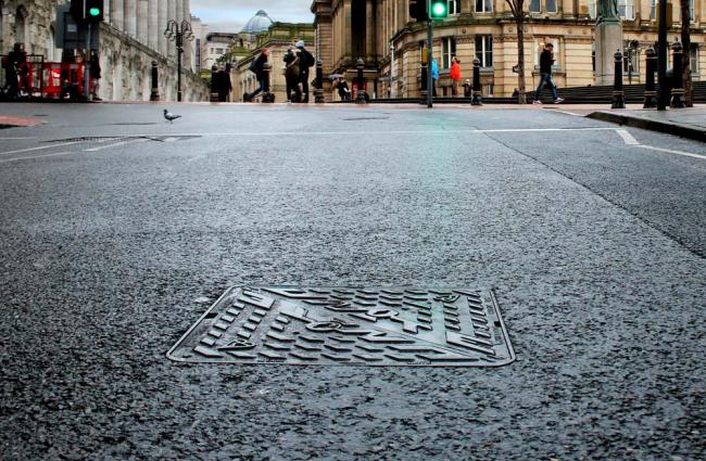 Unite installed outside Birmingham Town Hall