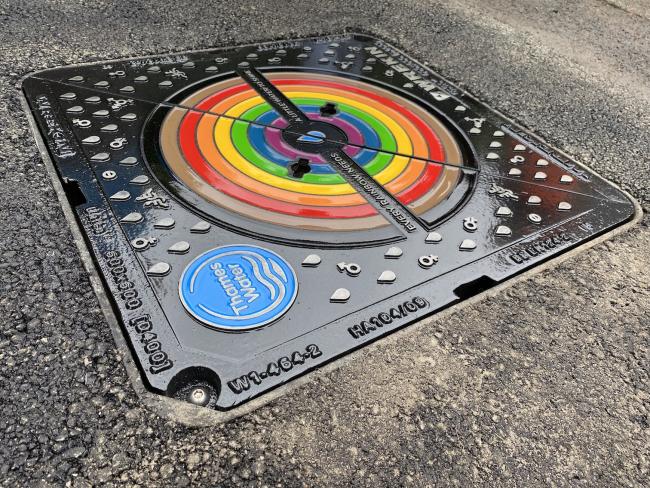 LBGTQ+ Unite Manhole cover installed in Reading