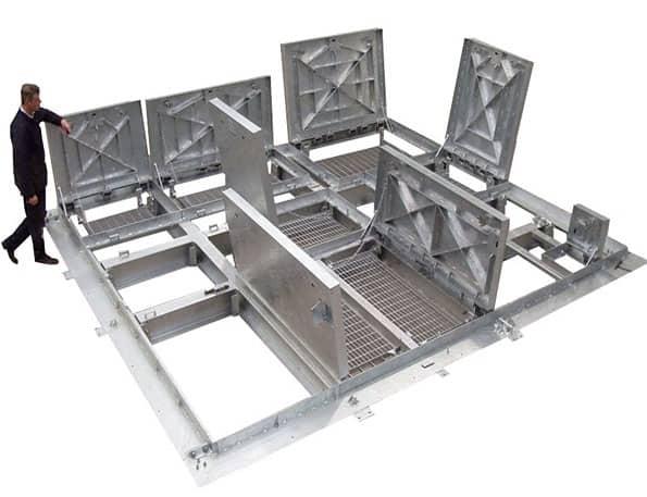 Bespoke multiple solid top steel access cover