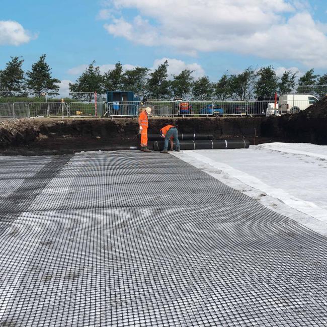 Wrekin geogrid installation