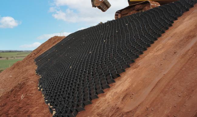 Slope stabilisation using ProtectaWeb