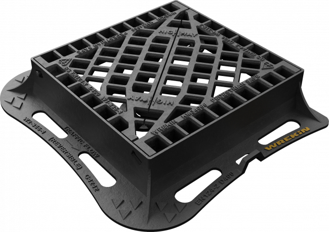 Highway D400 Hinged 3 flange gully grate product render