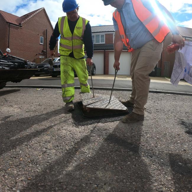 ClickLift being installed in road