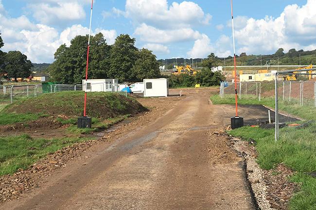 Haul road using Wrekin geogrid and geosynthetics