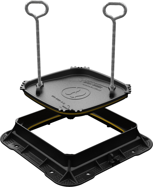 Seal plate keyways being used to position seal plate in Unite frame